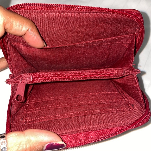 Strada Red Maroon Leather Mini Wallet  Vintage EUC - Picture 5 of 8